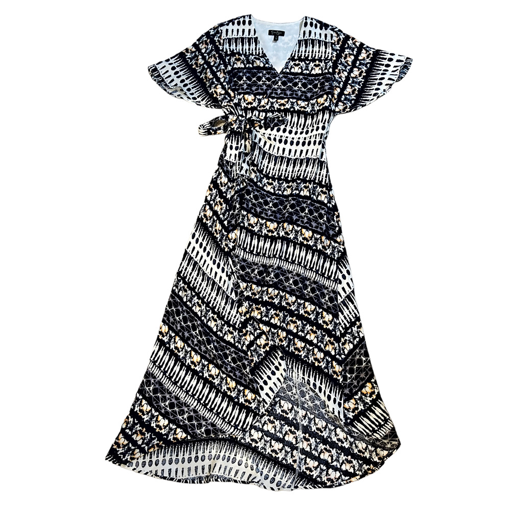 Jessica Simpson Blue White Maxi Dress Womens Size S